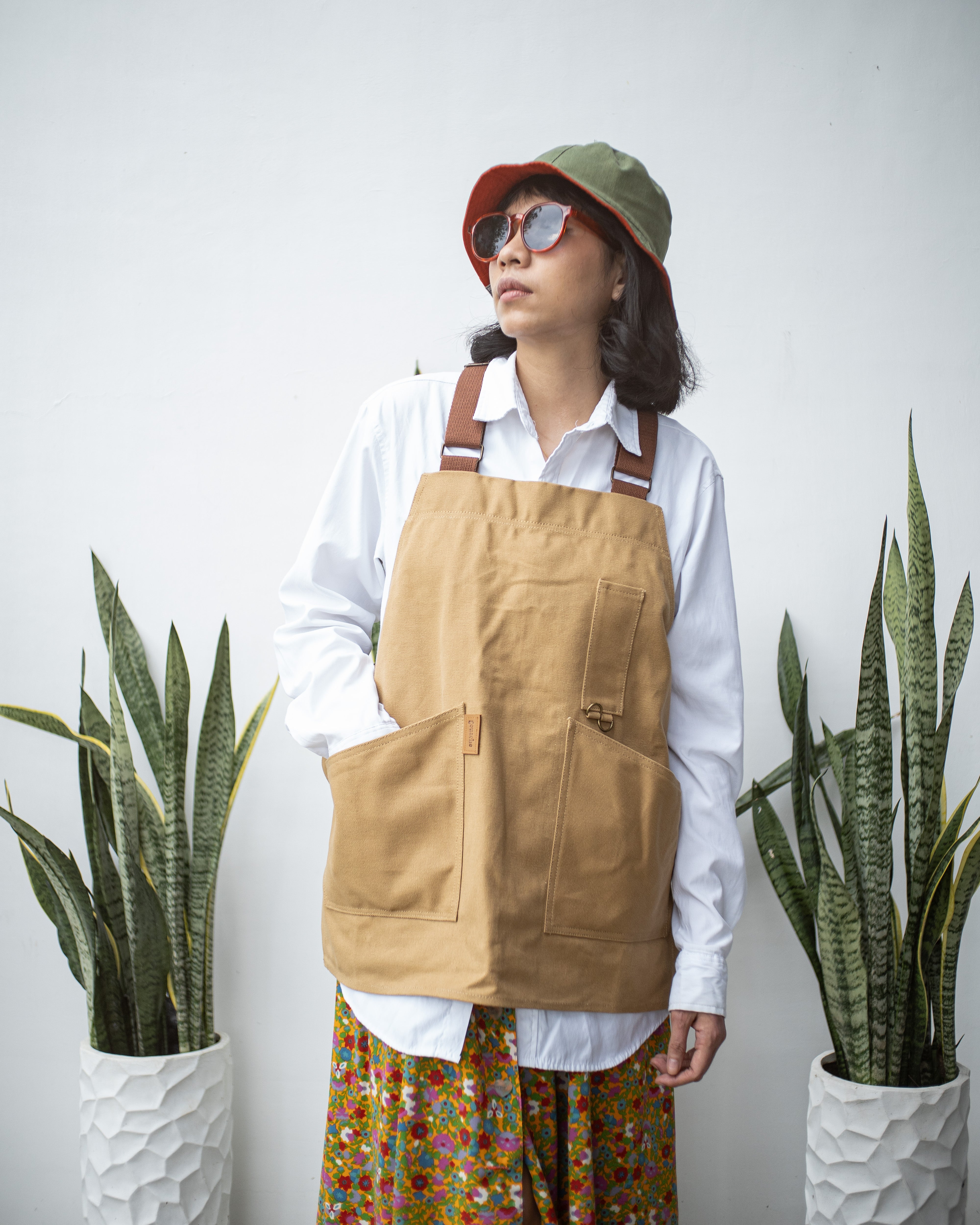 Gouache Waxed Canvas Levi Apron Vest