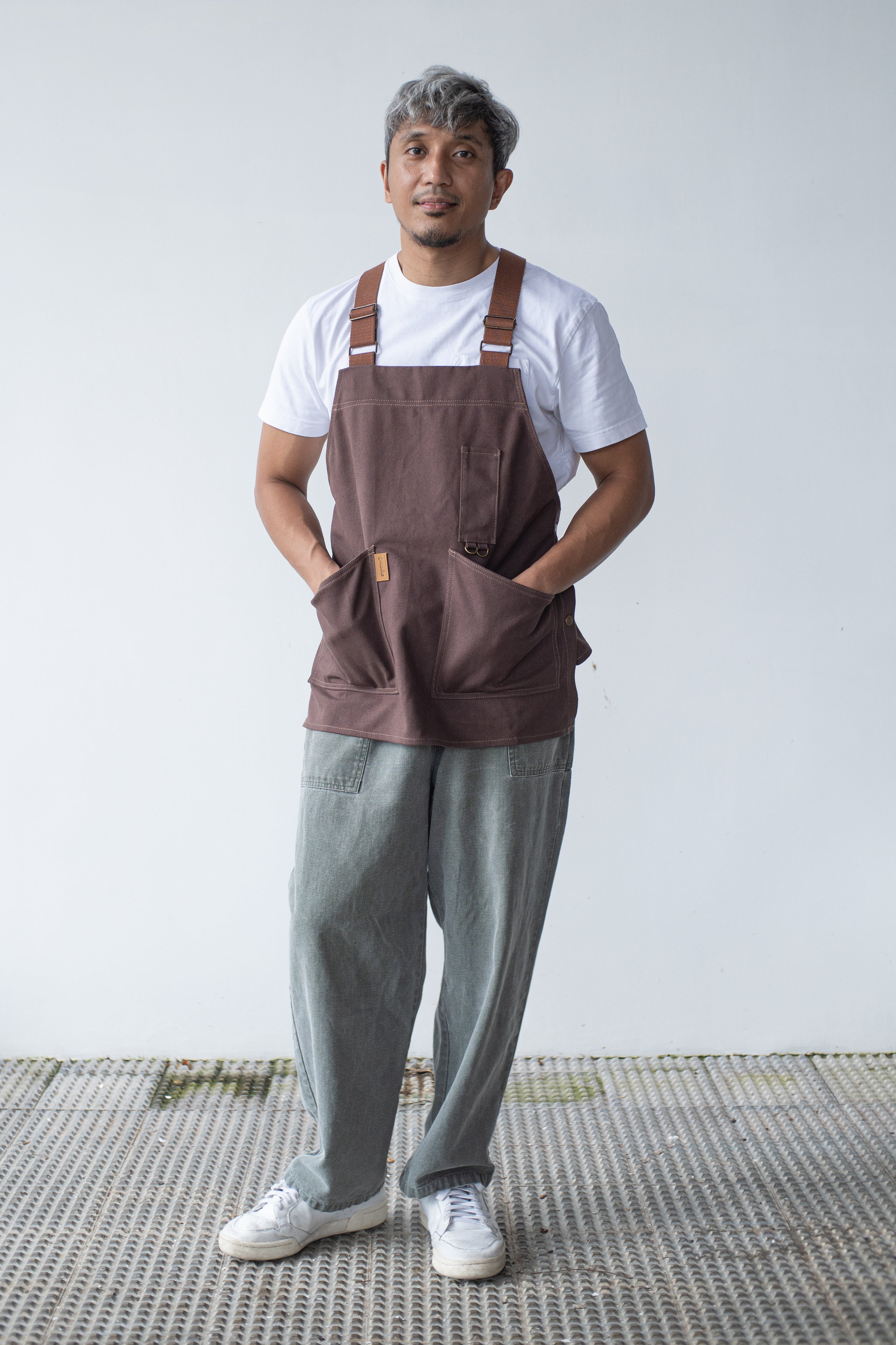 Gouache Waxed Canvas Levi Apron Vest