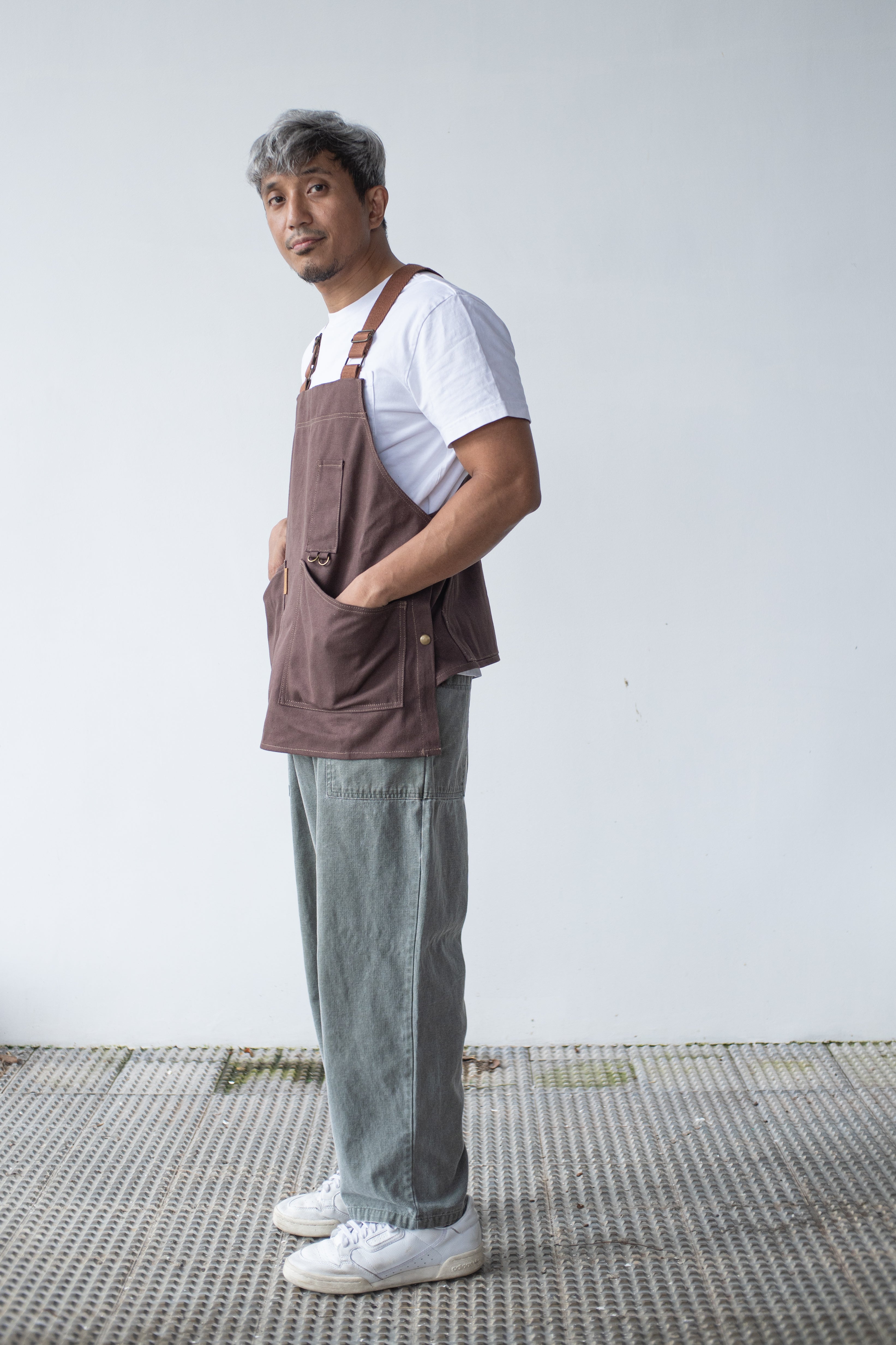 Gouache Waxed Canvas Levi Apron Vest