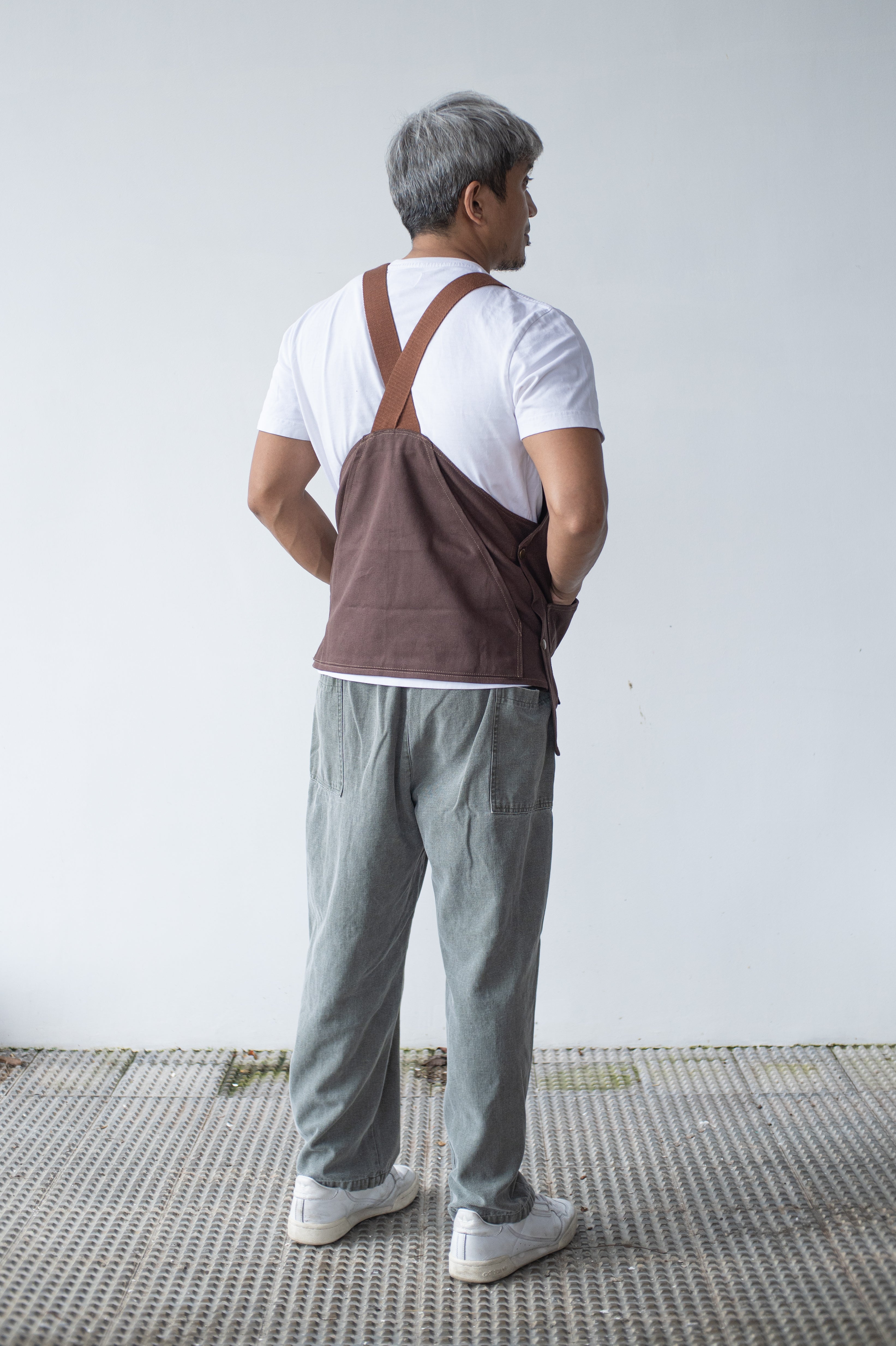 Gouache Waxed Canvas Levi Apron Vest