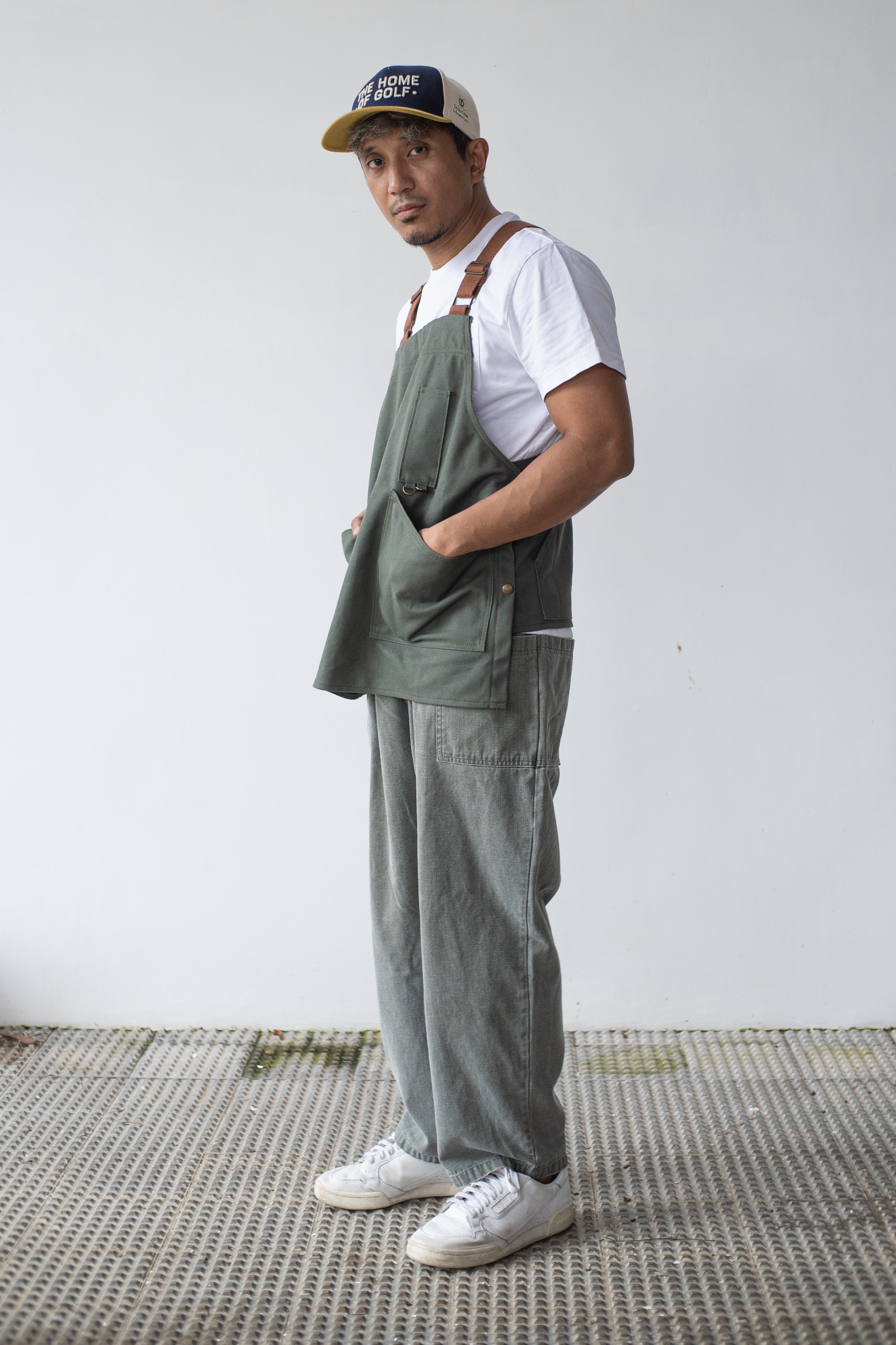 Gouache Waxed Canvas Levi Apron Vest