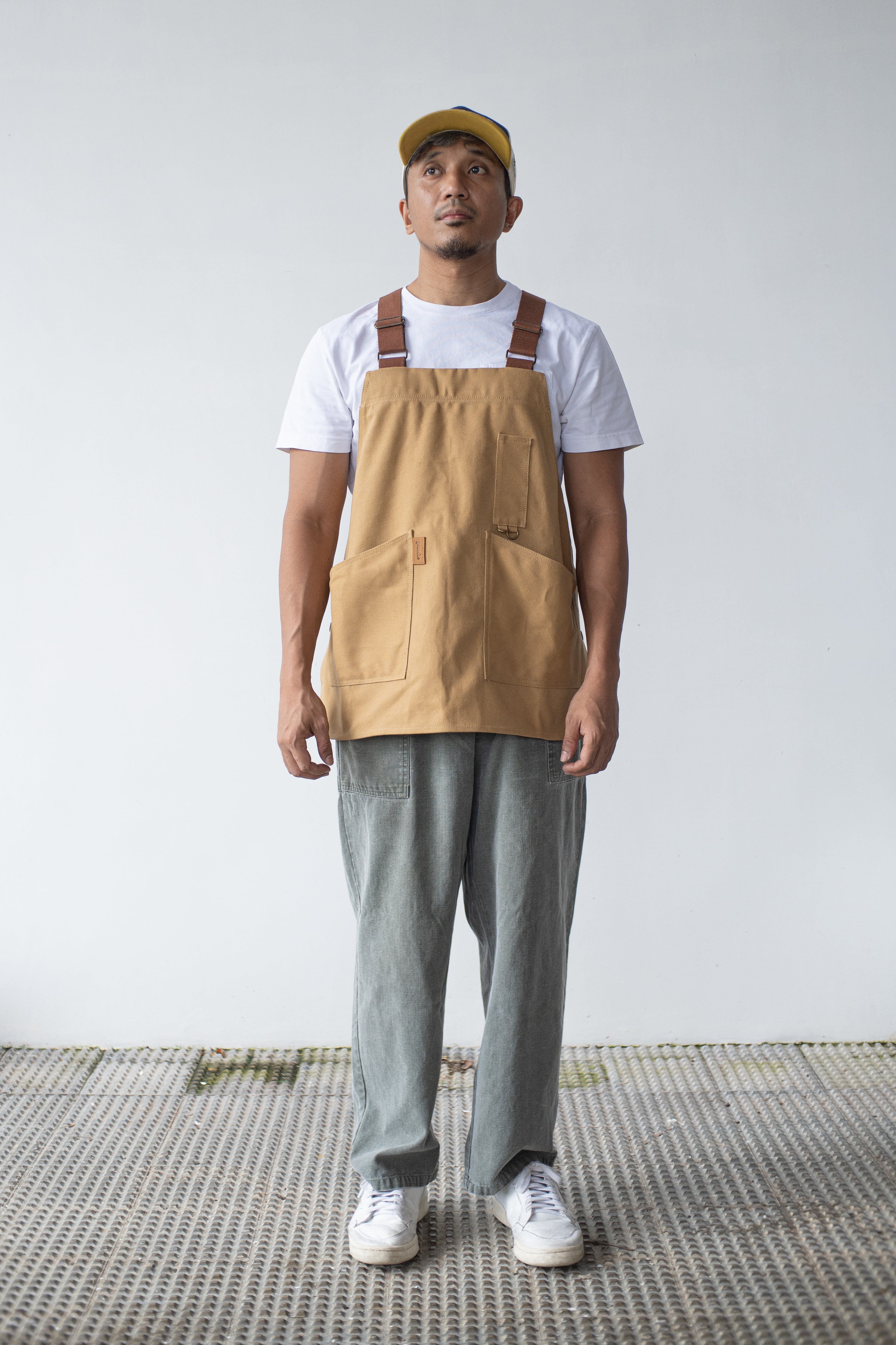 Gouache Waxed Canvas Levi Apron Vest