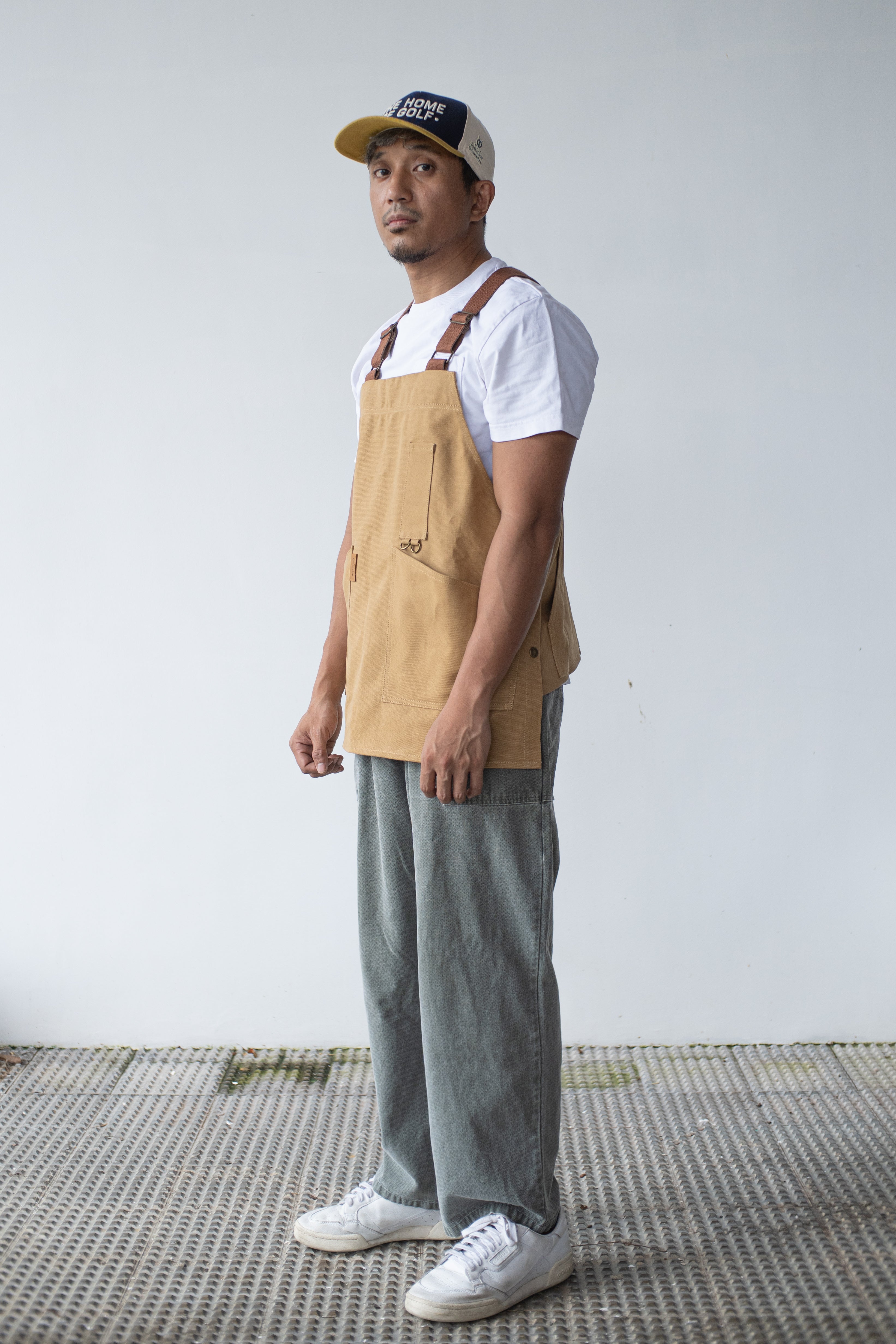 Gouache Waxed Canvas Levi Apron Vest