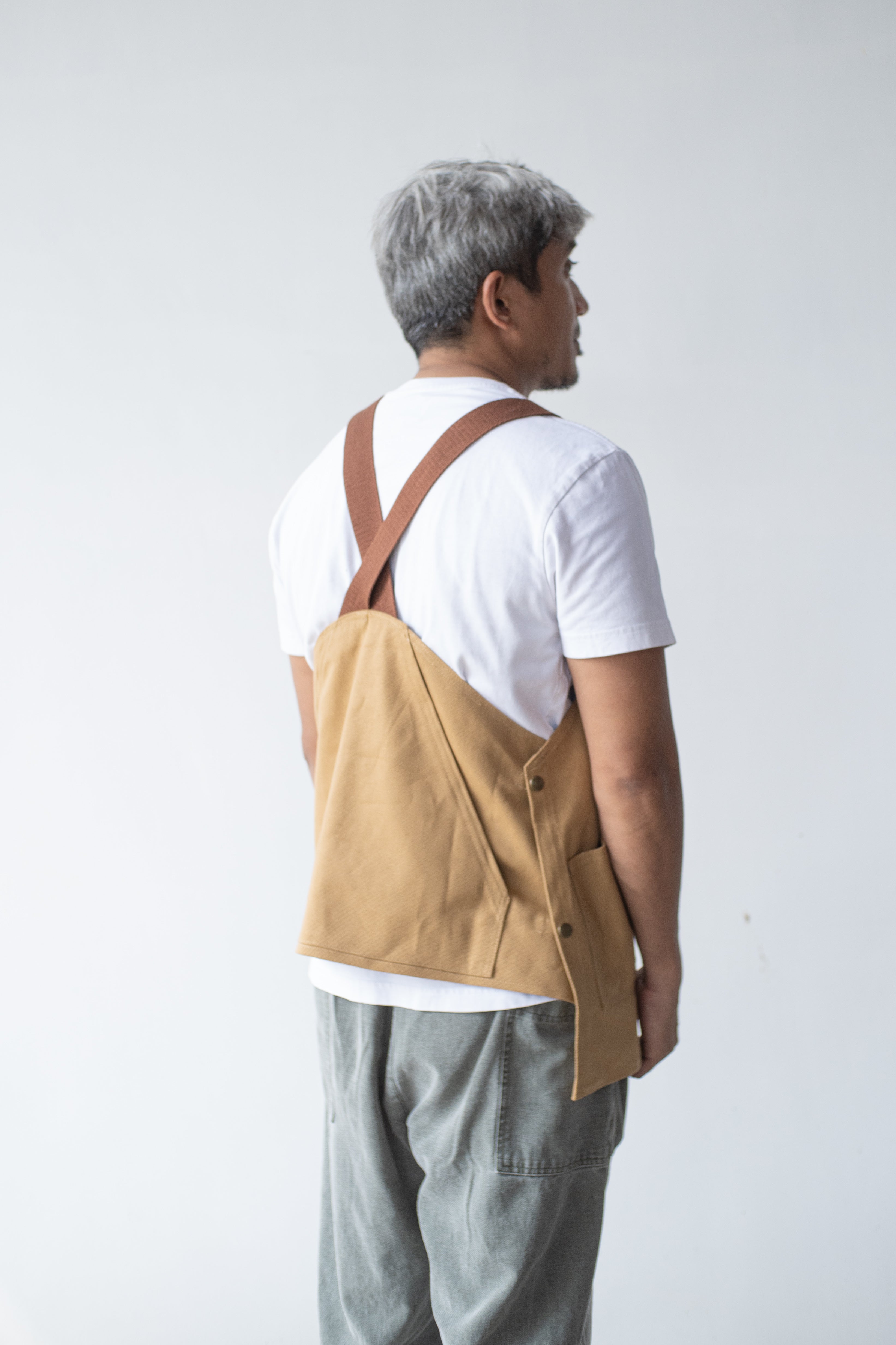 Gouache Waxed Canvas Levi Apron Vest