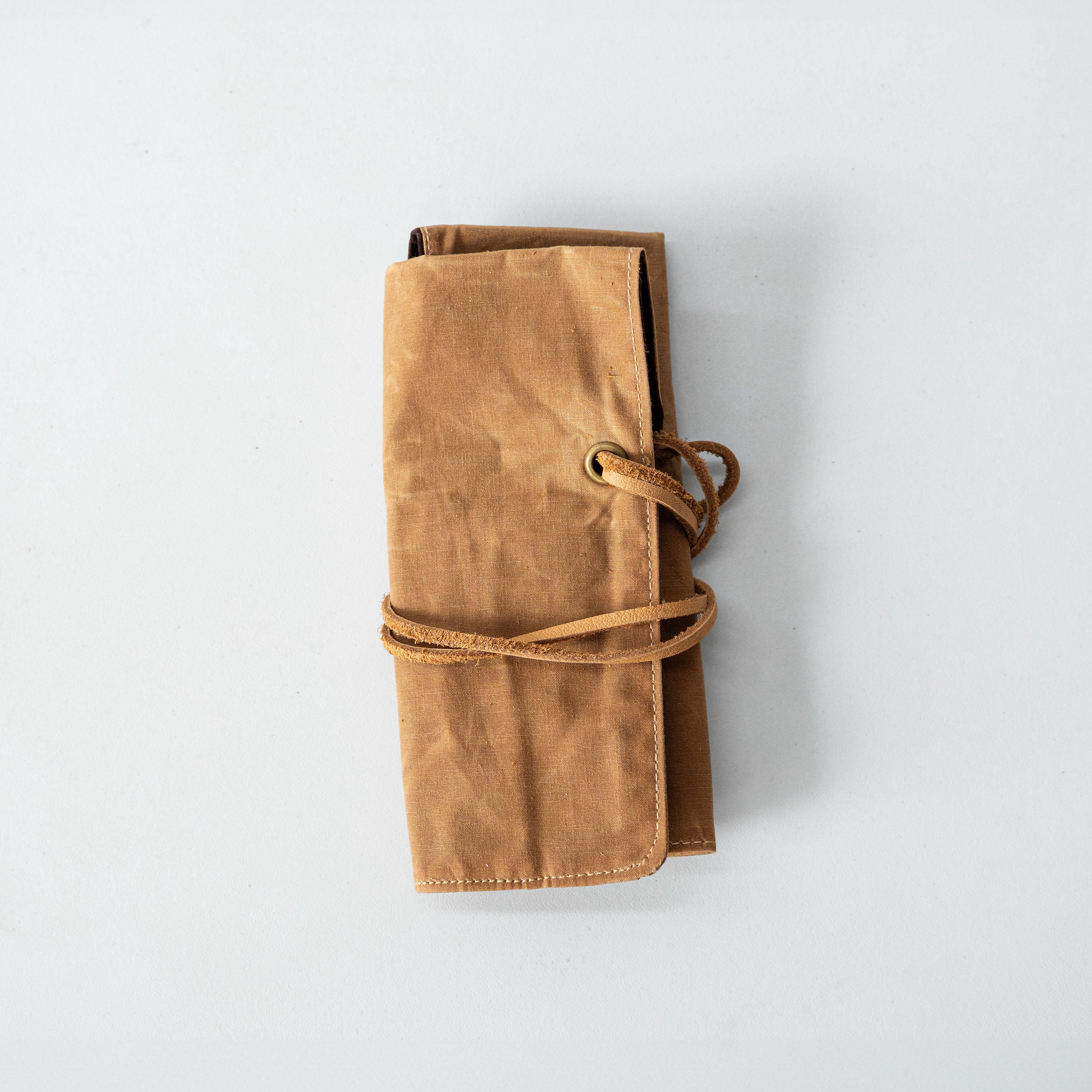 Gouache Waxed Canvas Barrie Organizer Roll Pouch