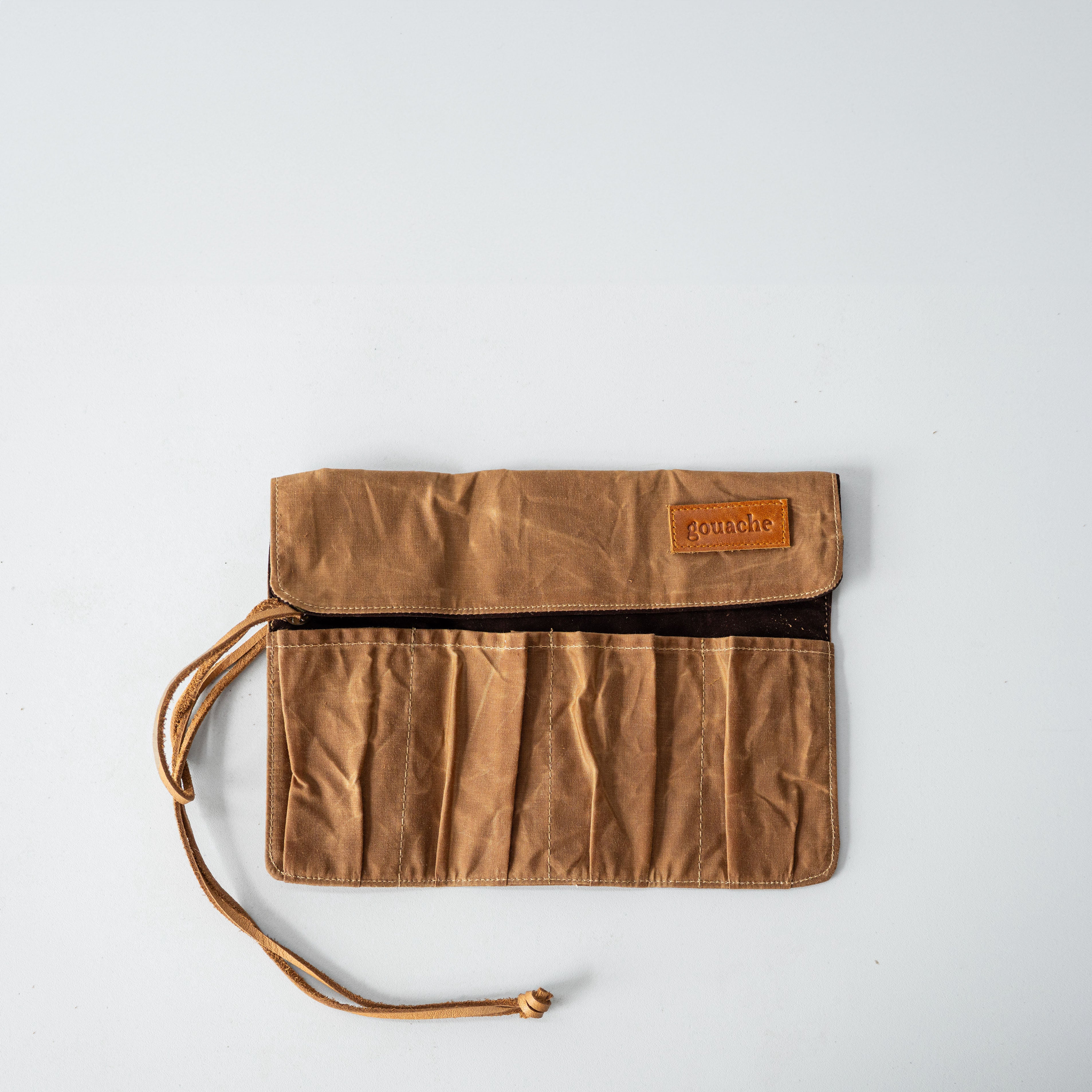 Gouache Waxed Canvas Barrie Organizer Roll Pouch